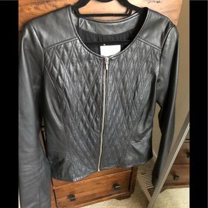 Hinge Leather Jacket Nordstrom Black size L
